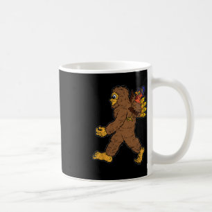Turkey Riding Bigfoot Thanksgiving Day Funny Sasqu Coffee Mug
