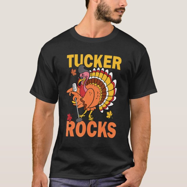 Turkey Rocks Autumn Fall Y'all Thanksgiving Retro  T-Shirt (Front)