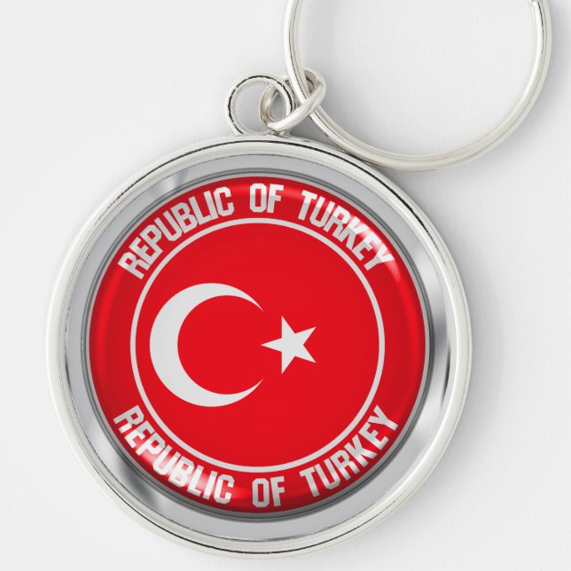 Turkey Round Emblem Key Ring (Front)