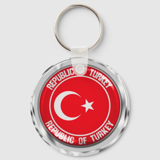 Turkey Round Emblem Key Ring (Front)