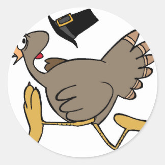 Turkey run classic round sticker
