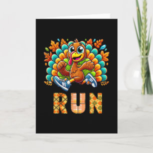 Turkey Run Costume Thanksgiving Running Turkey Tro Card