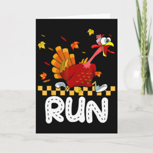 Turkey Run Costume Thanksgiving Running Turkey Tro Card