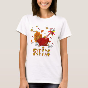 Turkey Run Costume Thanksgiving Running Turkey Tro T-Shirt