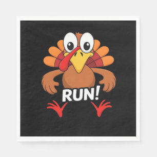 Turkey Run Thanksgiving Running Classic T-Shirt Napkin