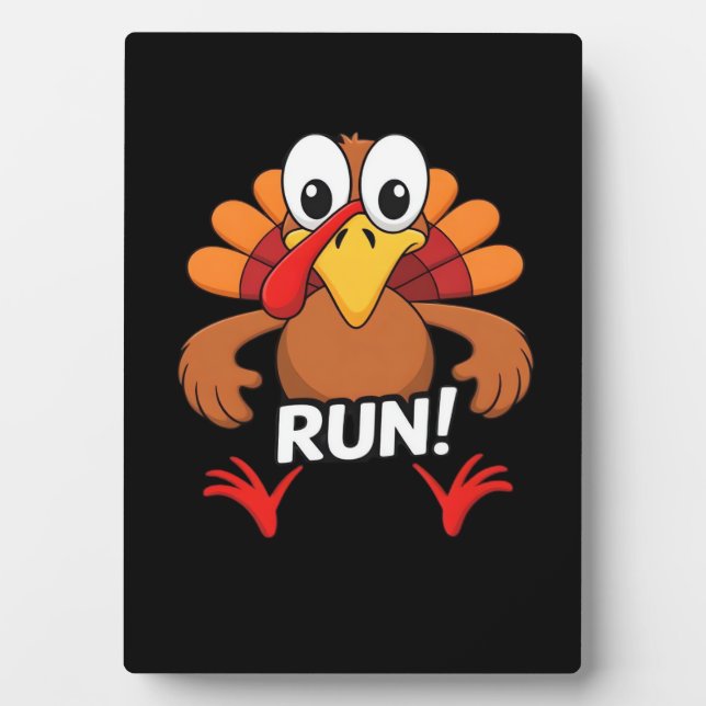 Turkey Run Thanksgiving Running Classic T-Shirt Plaque (Front)