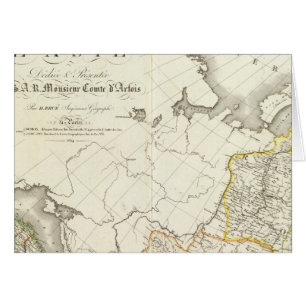 Turkey, Russia and Asia Engraved Map