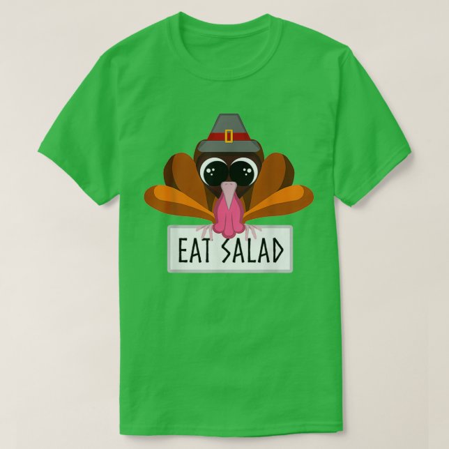 Turkey Salad Thanksgiving Vegetarian Vegan T-Shirt (Design Front)