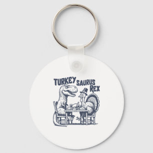 Turkey Saurus Rex Funny Dinosaur T-rex Turkey Than Key Ring