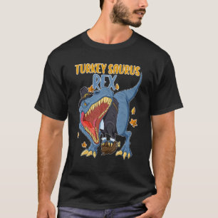 Turkey Saurus Rex I Trex Pilgrim Hat I Dinosaur Th T-Shirt