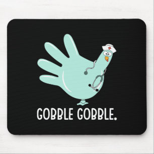 Turkey Scrubs Rubber Gloves Nurse Fall Nursing Tha Mouse Pad