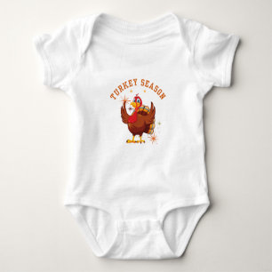Turkey Season Fun Thanksgiving Design Baby Bodysuit
