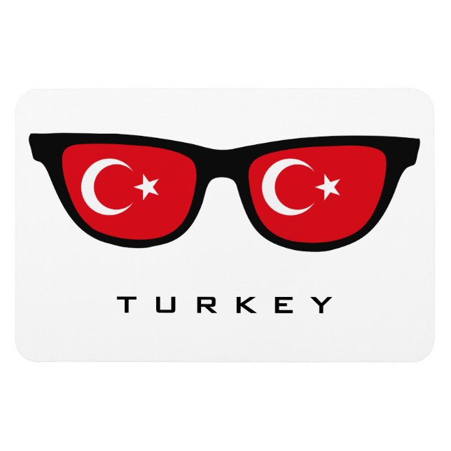 Turkey Shades custom text & colour magnet (Horizontal)