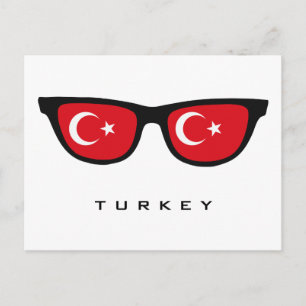 Turkey Shades custom text & colour postcard