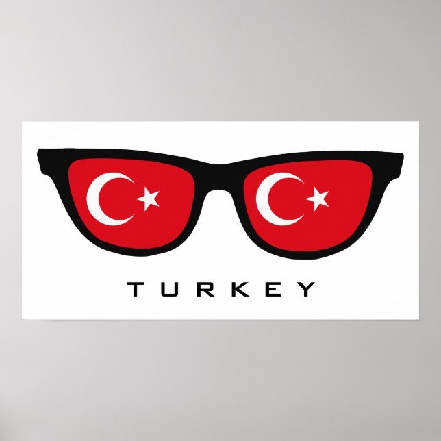 Turkey Shades custom text & colour poster (Front)