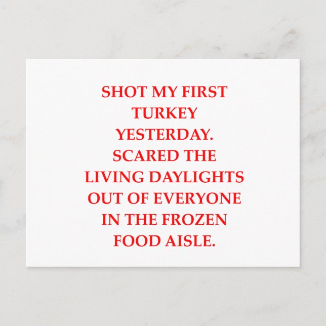 turkey shoot postcard (Front)