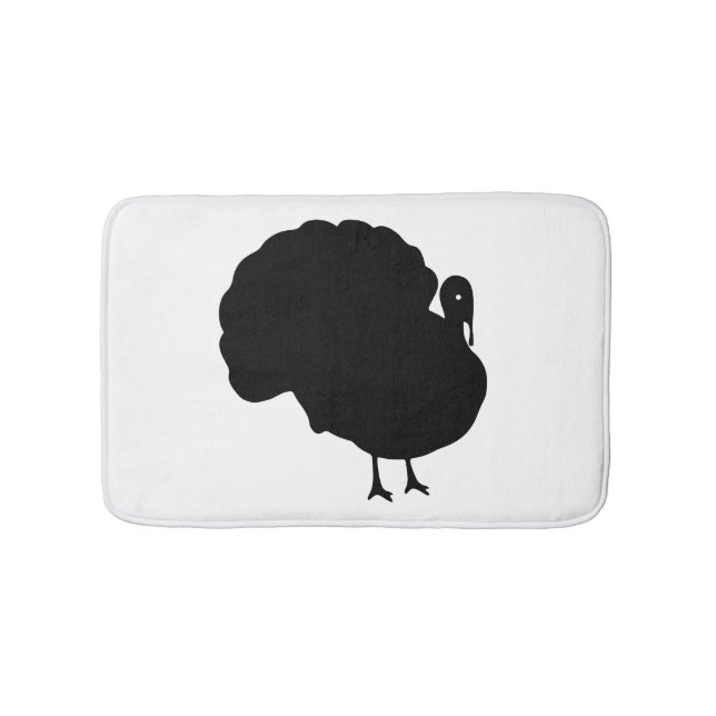 Turkey Silhouette Bath Mat (Front)