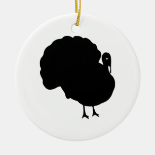 Turkey Silhouette Ceramic Ornament