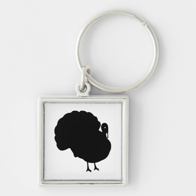 Turkey Silhouette Key Ring (Front)
