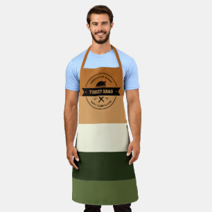 Turkey Squad Funny Personalised Thanksgiving Chef Apron