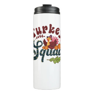Turkey Squad Funny Thanksgiving Day Run Pilgrim Gi Thermal Tumbler