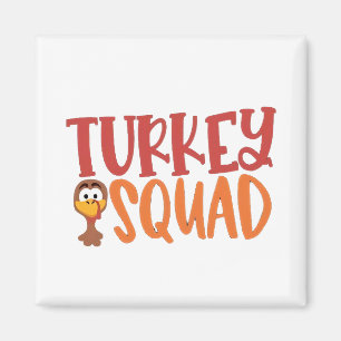 Turkey Squad Matching Outfit Turkey Thanksgiving Magnet