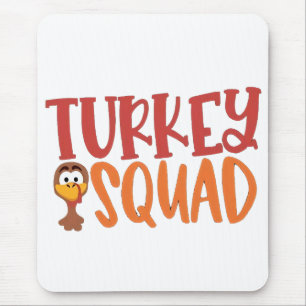 Turkey Squad Matching Outfit Turkey Thanksgiving Mouse Pad