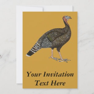 Turkey: Standard Bronze Hen Invitation