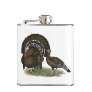 Turkey Standard Bronze Hip Flask