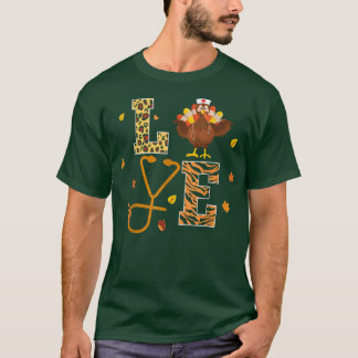 turkey Sthetoscope nurse thanksgiving women holida T-Shirt