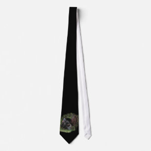 Turkey Strut on Black(larger image) Tie