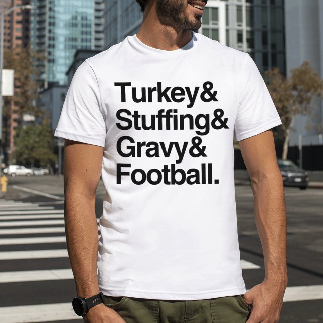 Turkey & Stuffing & Gravy & Football Thanksgiving T-Shirt (Creator Uploaded)
