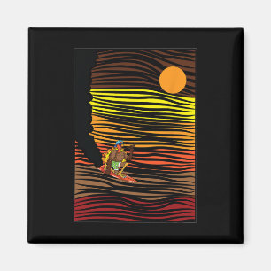 Turkey Surfing Thanksgiving Day Sport Fall Autumn Magnet
