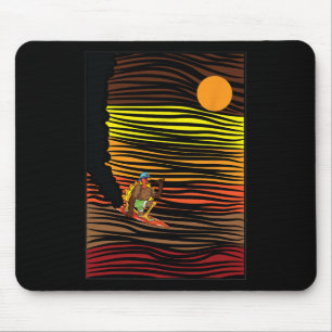 Turkey Surfing Thanksgiving Day Sport Fall Autumn Mouse Pad