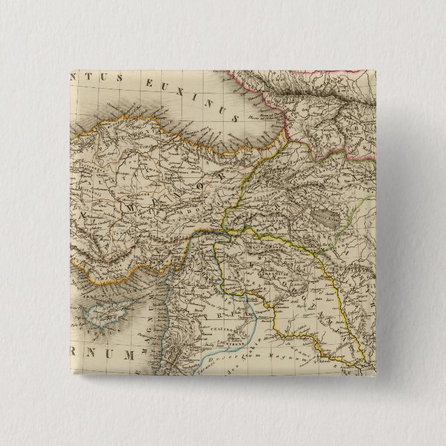 Turkey Syria map 15 Cm Square Badge (Front)