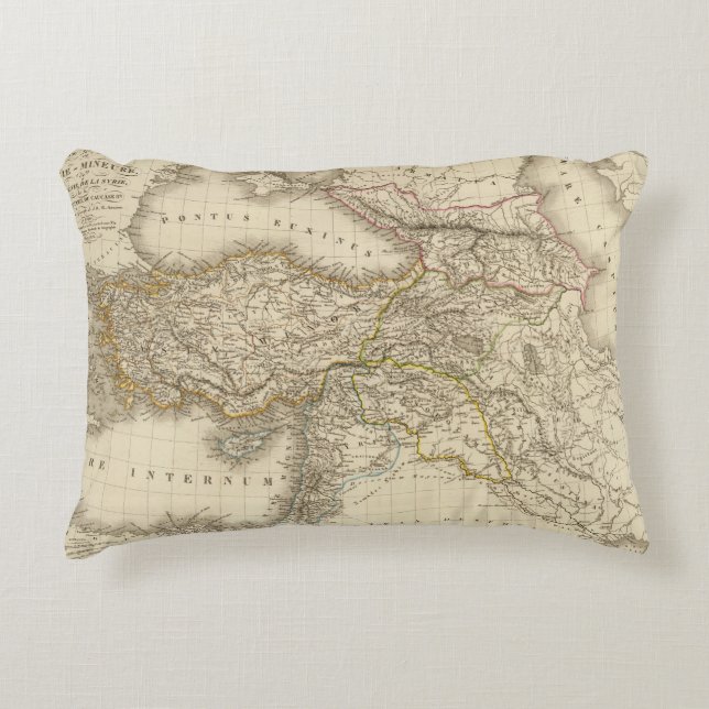 Turkey Syria map Decorative Cushion (Front)