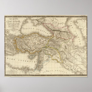 Turkey Syria map Poster