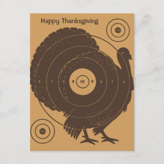 Turkey Target Thanksgiving Postcard