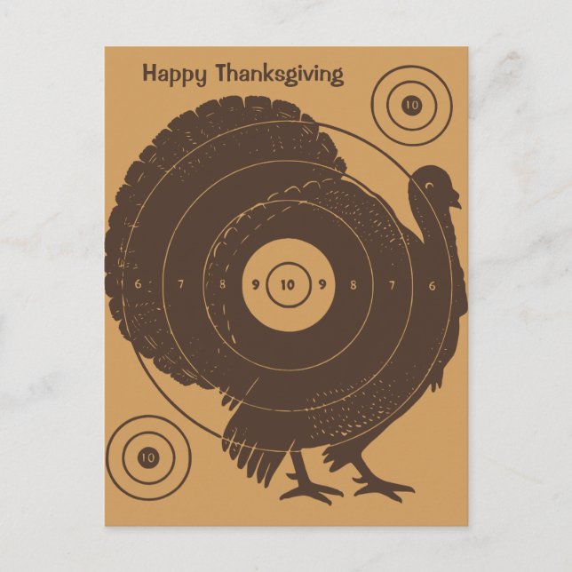 Turkey Target Thanksgiving Postcard (Front)