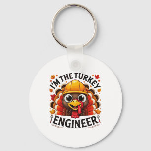 Turkey Tee I'm The Engineer Turkey Thanksgiving Ma Key Ring