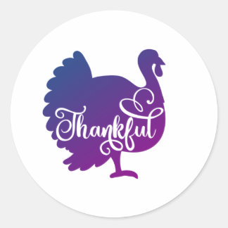 Turkey Thank You Classic Round Sticker