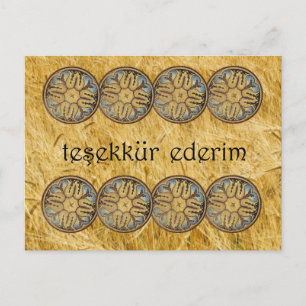 TURKEY -  Thank You Postcard