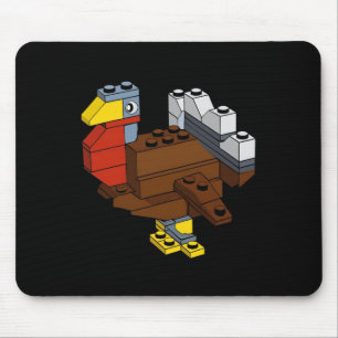 Turkey Thanksgiving Block Brick Building Master Bu Mouse Pad