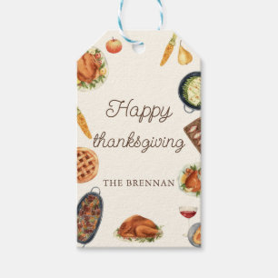 Turkey Thanksgiving Dinner Gift Tags