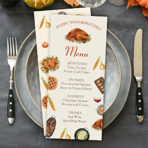 Turkey Thanksgiving Dinner Menu