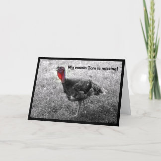 Turkey Thanksgiving Humour Holiday Card