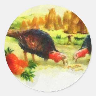 Turkey Thanksgiving Label