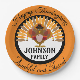 Turkey Thanksgiving Paper Plates