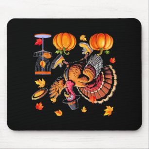 Turkey Thanksgiving Playing Disc Golf Matching Pla Mouse Pad