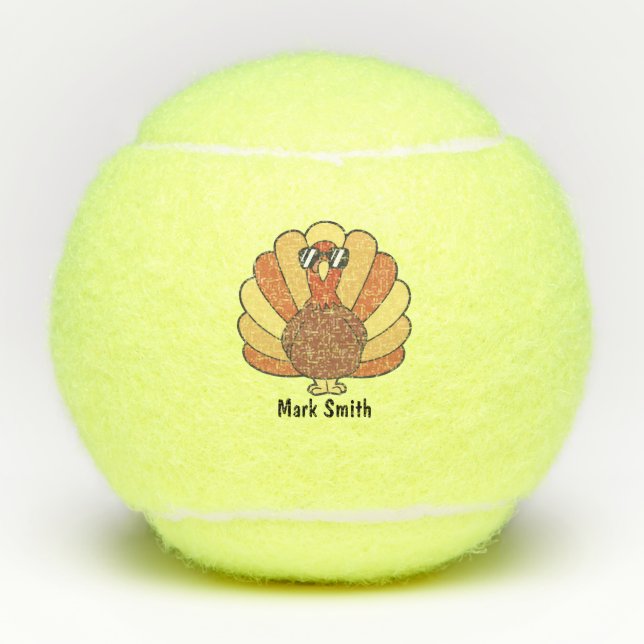 Turkey Thanksgiving  Tennis Balls (Front)